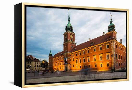 Royal Castle in Warsaw at Night-Jacek Kadaj-Framed Premier Image Canvas