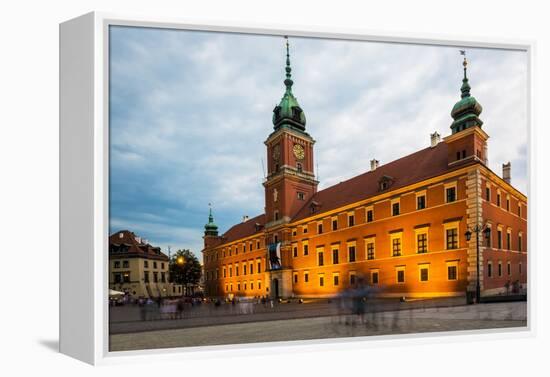 Royal Castle in Warsaw at Night-Jacek Kadaj-Framed Premier Image Canvas