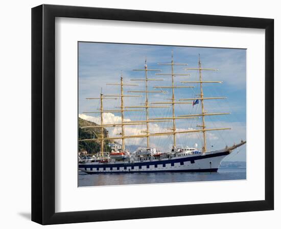 Royal Clipper in Harbor, Dubrovnik, Croatia-Lisa S. Engelbrecht-Framed Photographic Print