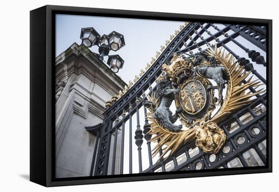 Royal Coat of Arms on the Gates at Buckingham Palace, London, England, United Kingdom, Europe-Matthew Williams-Ellis-Framed Premier Image Canvas