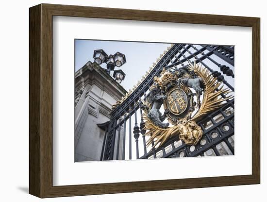 Royal Coat of Arms on the Gates at Buckingham Palace, London, England, United Kingdom, Europe-Matthew Williams-Ellis-Framed Photographic Print