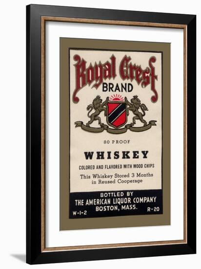 Royal Crest Brand Whiskey-null-Framed Art Print