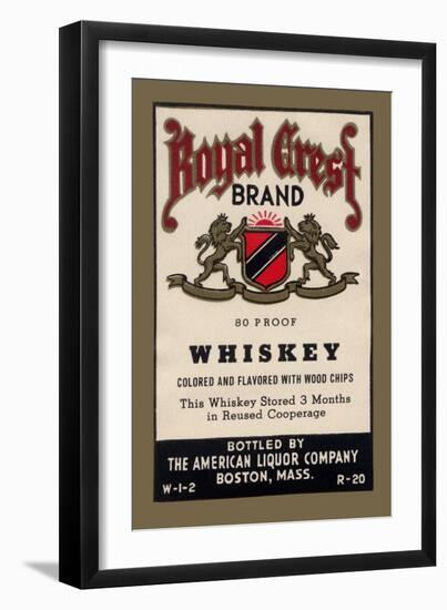 Royal Crest Brand Whiskey-null-Framed Art Print