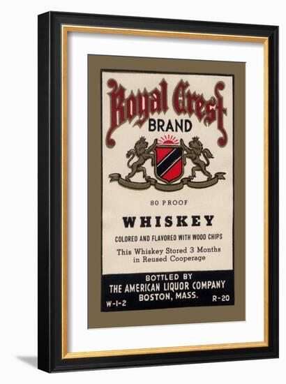 Royal Crest Brand Whiskey-null-Framed Art Print