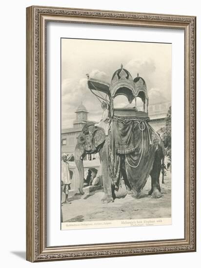 Royal Elephant with Howdah, India-null-Framed Art Print