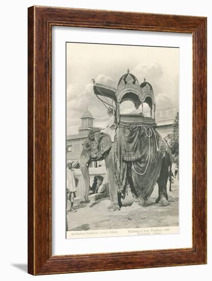 Royal Elephant with Howdah, India-null-Framed Art Print