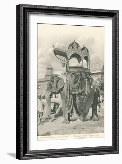 Royal Elephant with Howdah, India-null-Framed Art Print