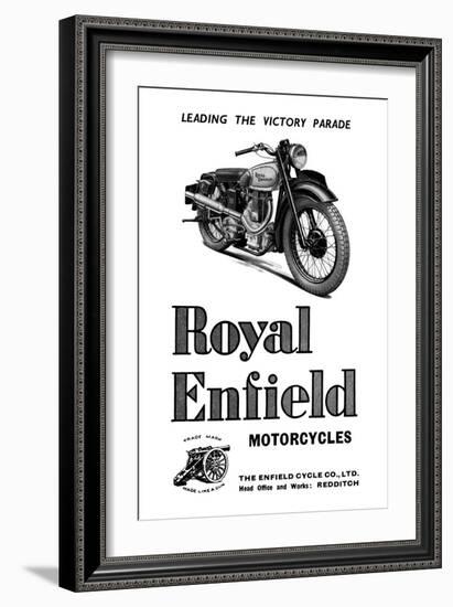 Royal Enfield Motorcycles: Leading the Victory Parade-null-Framed Art Print