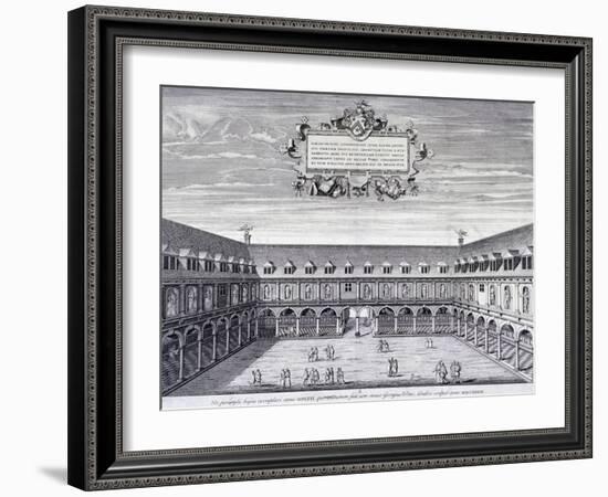 Royal Exchange (1S) Interior, London, C1660-Wenceslaus Hollar-Framed Giclee Print