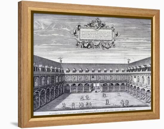 Royal Exchange (1S) Interior, London, C1660-Wenceslaus Hollar-Framed Premier Image Canvas