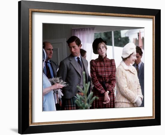 Royal Family at Braemar Gathering-null-Framed Photographic Print