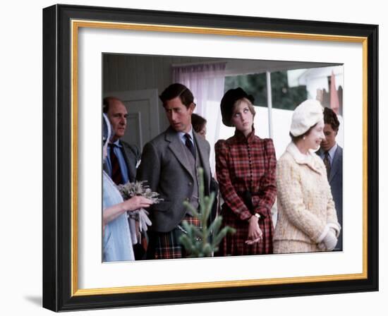 Royal Family at Braemar Gathering-null-Framed Photographic Print