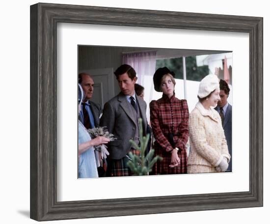 Royal Family at Braemar Gathering-null-Framed Photographic Print