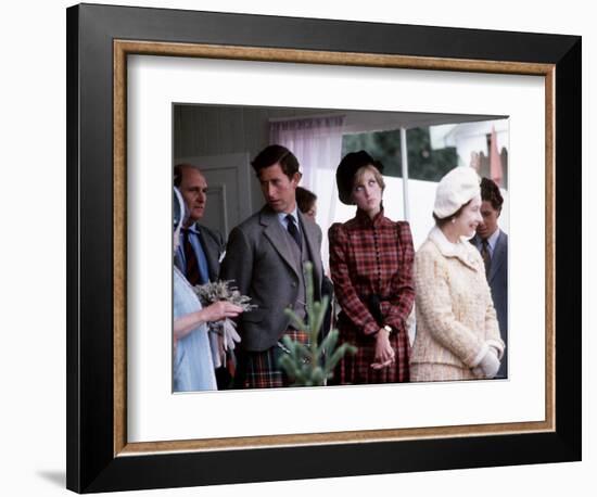 Royal Family at Braemar Gathering-null-Framed Photographic Print