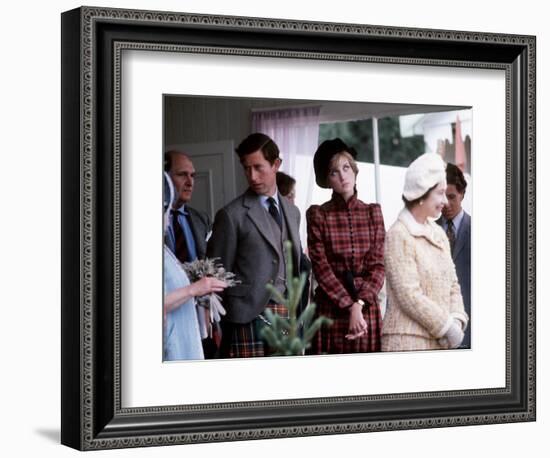 Royal Family at Braemar Gathering-null-Framed Photographic Print