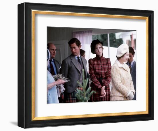 Royal Family at Braemar Gathering-null-Framed Photographic Print