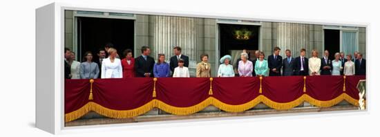 Royal Family on Queen Mother's 100th Birthday, Friday August 5, 2000-null-Framed Premier Image Canvas