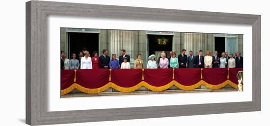 Royal Family on Queen Mother's 100th Birthday, Friday August 5, 2000-null-Framed Photographic Print