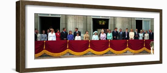 Royal Family on Queen Mother's 100th Birthday, Friday August 5, 2000-null-Framed Photographic Print