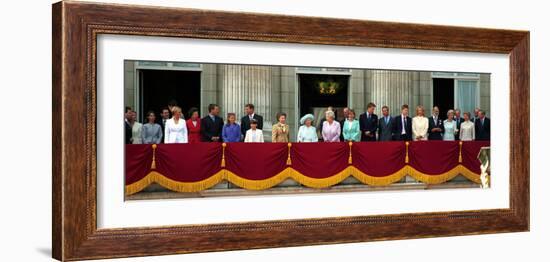 Royal Family on Queen Mother's 100th Birthday, Friday August 5, 2000-null-Framed Photographic Print