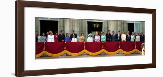 Royal Family on Queen Mother's 100th Birthday, Friday August 5, 2000-null-Framed Photographic Print