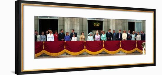 Royal Family on Queen Mother's 100th Birthday, Friday August 5, 2000-null-Framed Photographic Print