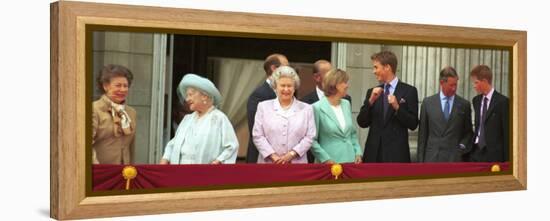 Royal Family on Queen Mother's 100th Birthday, Friday August 5, 2001-null-Framed Premier Image Canvas