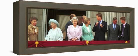 Royal Family on Queen Mother's 100th Birthday, Friday August 5, 2001-null-Framed Premier Image Canvas