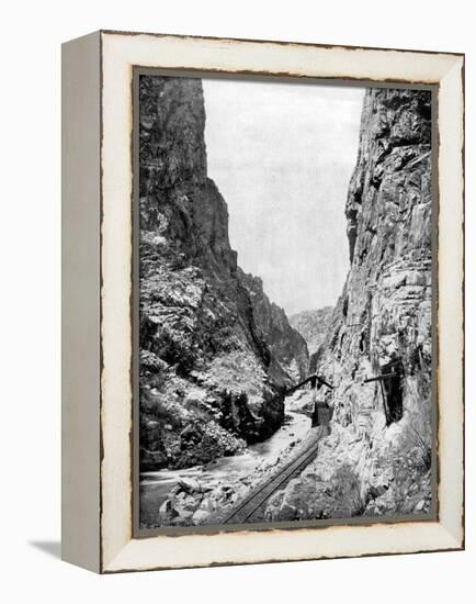 Royal Gorge, Colorado, USA, 1893-John L Stoddard-Framed Premier Image Canvas