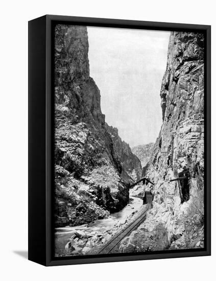 Royal Gorge, Colorado, USA, 1893-John L Stoddard-Framed Premier Image Canvas