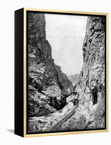 Royal Gorge, Colorado, USA, 1893-John L Stoddard-Framed Premier Image Canvas