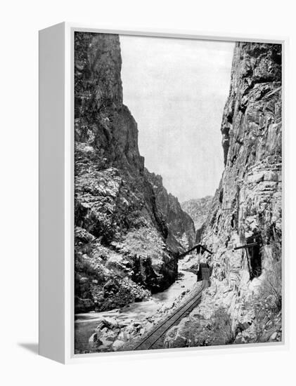 Royal Gorge, Colorado, USA, 1893-John L Stoddard-Framed Premier Image Canvas