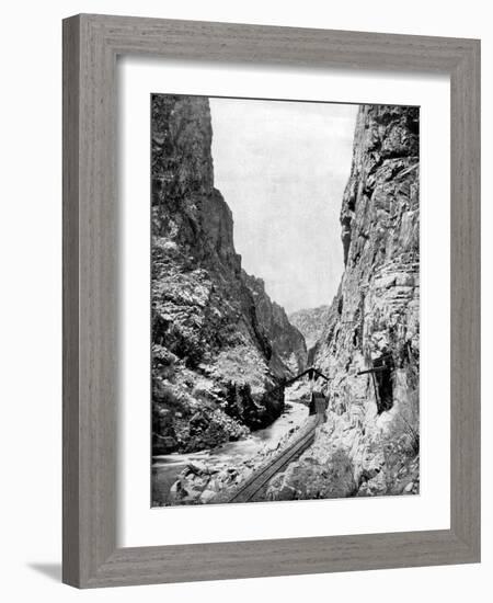 Royal Gorge, Colorado, USA, 1893-John L Stoddard-Framed Giclee Print