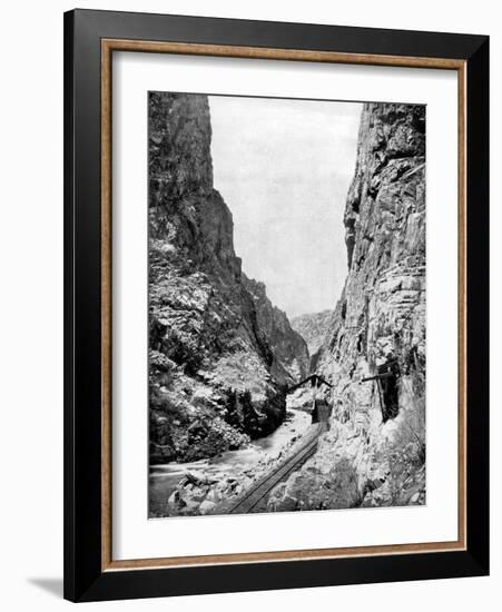 Royal Gorge, Colorado, USA, 1893-John L Stoddard-Framed Giclee Print