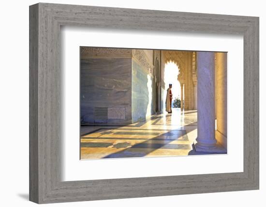 Royal Guard on Duty at Mausoleum of Mohammed V, Rabat, Morocco, North Africa, Africa-Neil Farrin-Framed Photographic Print