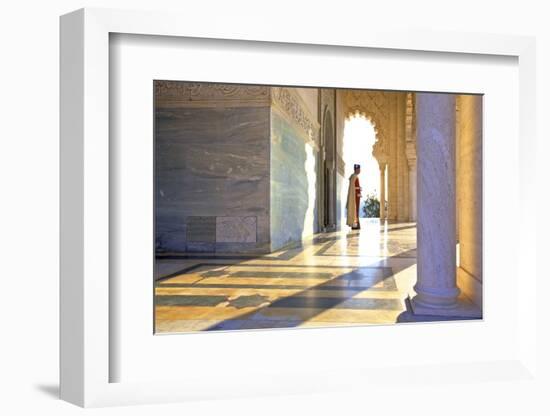 Royal Guard on Duty at Mausoleum of Mohammed V, Rabat, Morocco, North Africa, Africa-Neil Farrin-Framed Photographic Print