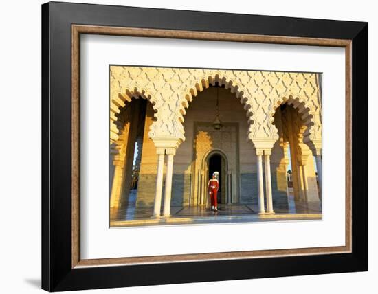 Royal Guard on Duty at Mausoleum of Mohammed V, Rabat, Morocco, North Africa, Africa-Neil Farrin-Framed Photographic Print