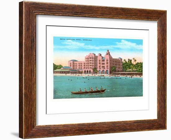 Royal Hawaiian, Honolulu, Hawaii-null-Framed Premium Giclee Print