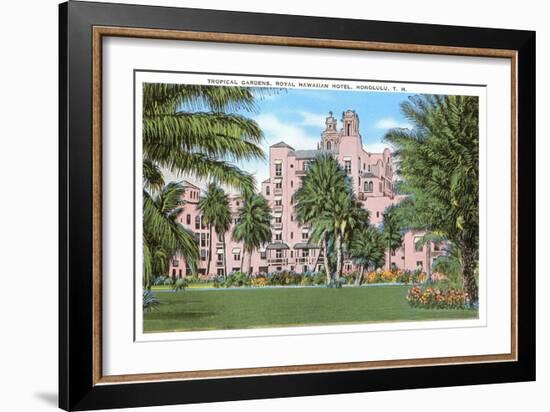 Royal Hawaiian Hotel, Honolulu, Hawaii-null-Framed Art Print