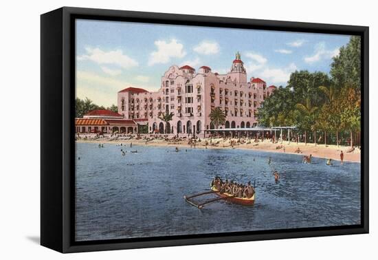 Royal Hawaiian Hotel, Waikiki, Hawaii-null-Framed Stretched Canvas