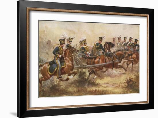 Royal Horse Artillery, C1832-Henry Payne-Framed Giclee Print