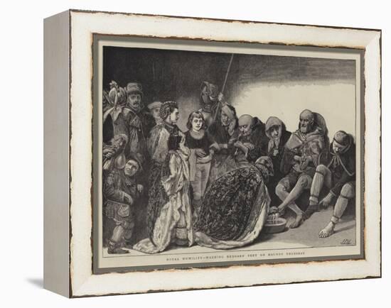 Royal Humility, Washing Beggars' Feet on Maundy Thursday-Sir James Dromgole Linton-Framed Premier Image Canvas