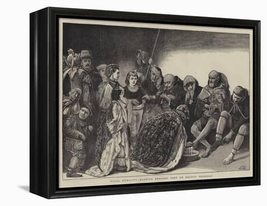 Royal Humility, Washing Beggars' Feet on Maundy Thursday-Sir James Dromgole Linton-Framed Premier Image Canvas