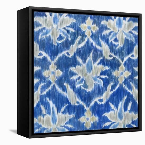 Royal Ikat II-Megan Meagher-Framed Stretched Canvas