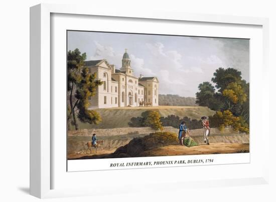 Royal Infirmary, Phoenix Park, Dublin, 1794-James Malton-Framed Art Print