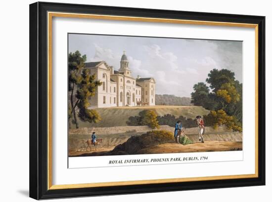 Royal Infirmary, Phoenix Park, Dublin, 1794-James Malton-Framed Art Print