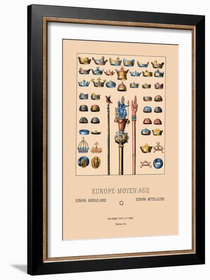 Royal Items of the Middle Ages-Racinet-Framed Art Print