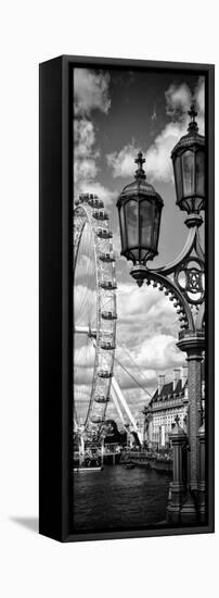 Royal Lamppost UK and London Eye - Millennium Wheel and River Thames - London - UK - Door Poster-Philippe Hugonnard-Framed Premier Image Canvas