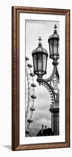 Royal Lamppost UK and London Eye - Millennium Wheel - London - England - Door Poster-Philippe Hugonnard-Framed Photographic Print