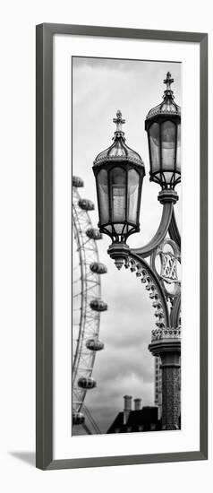 Royal Lamppost UK and London Eye - Millennium Wheel - London - England - Door Poster-Philippe Hugonnard-Framed Photographic Print